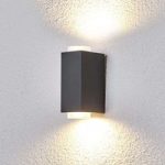 9977008 : Dunkelgraue Außenwandlampe Jovan, 2-flammig | Sehr große Auswahl Lampen und Leuchten.