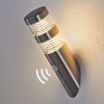 9988004 : LED-Edelstahl-Außenwandleuchte Lanea schräg Sensor | Sehr große Auswahl Lampen und Leuchten.