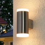 9988089 : 2-flammige LED-Außenwandleuchte Eliano, Edelstahl | Sehr große Auswahl Lampen und Leuchten.